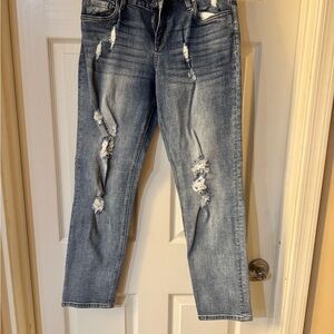 Kut from the Kloth Light Blue Distressed Boyfriend Jeans